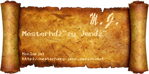 Mesterházy Jenő névjegykártya