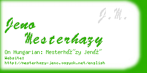 jeno mesterhazy business card